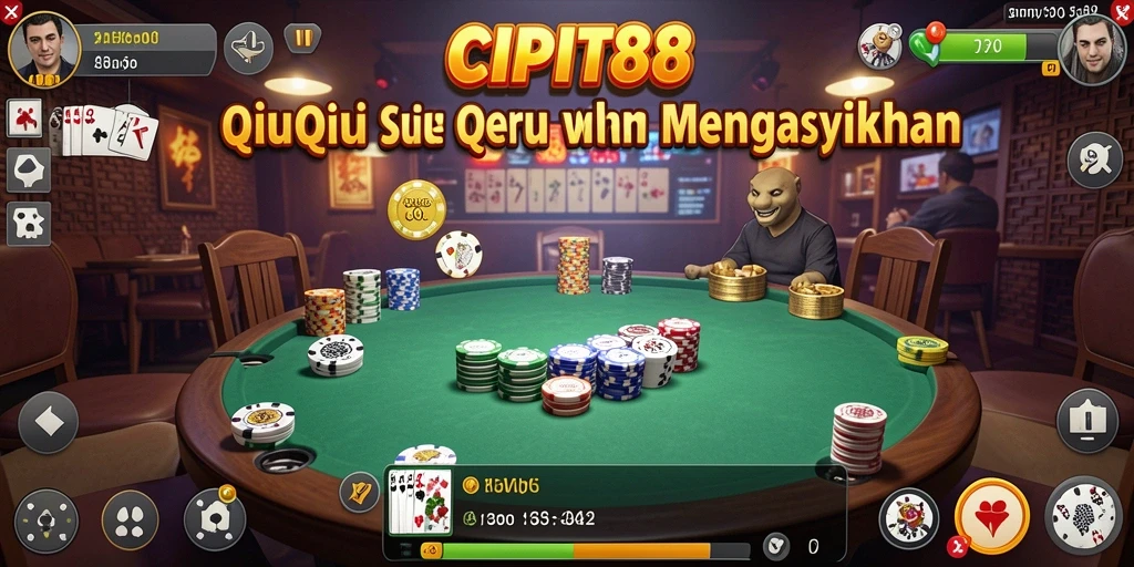 Tampilan gameplay menarik dari CIPIT88 menunjukkan keseruan bermain QiuQiu.