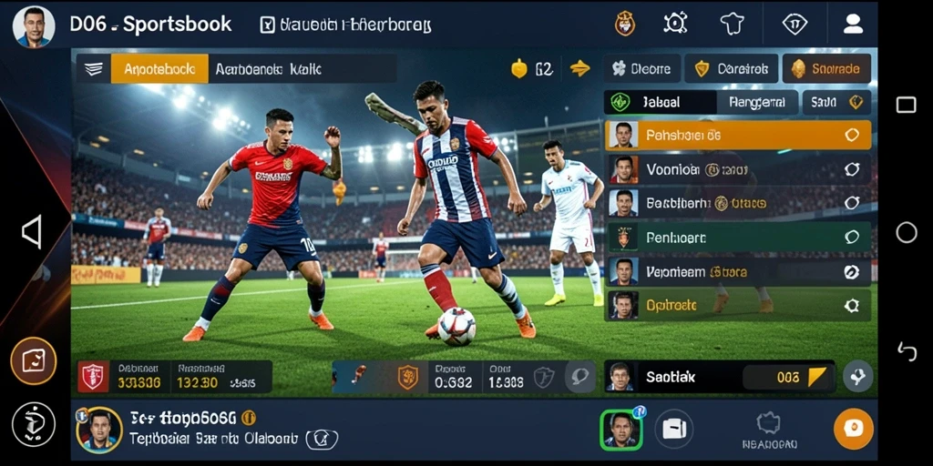 Tampilan gameplay D06 yang dinamis dan interaktif saat melakukan taruhan olahraga.