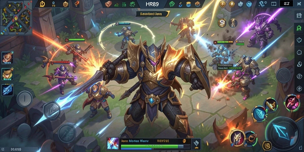 Tampilan gameplay seru dari HR89 dengan pertempuran taktis yang intens.