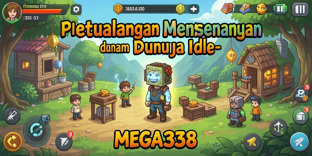 Gameplay seru MEGA338 yang menampilkan kemajuan otomatis.
