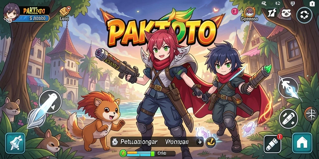 Tampilan menarik dari gameplay PAKTOTO dengan karakter anime yang dinamis.