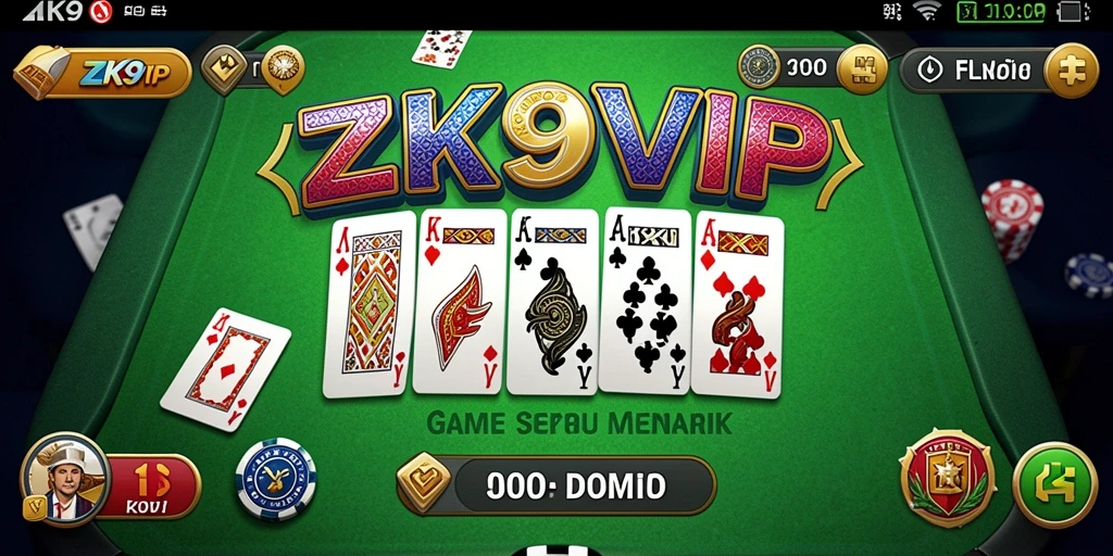 Screenshot gameplay dari game Domino ZK9VIP yang menarik dan seru.